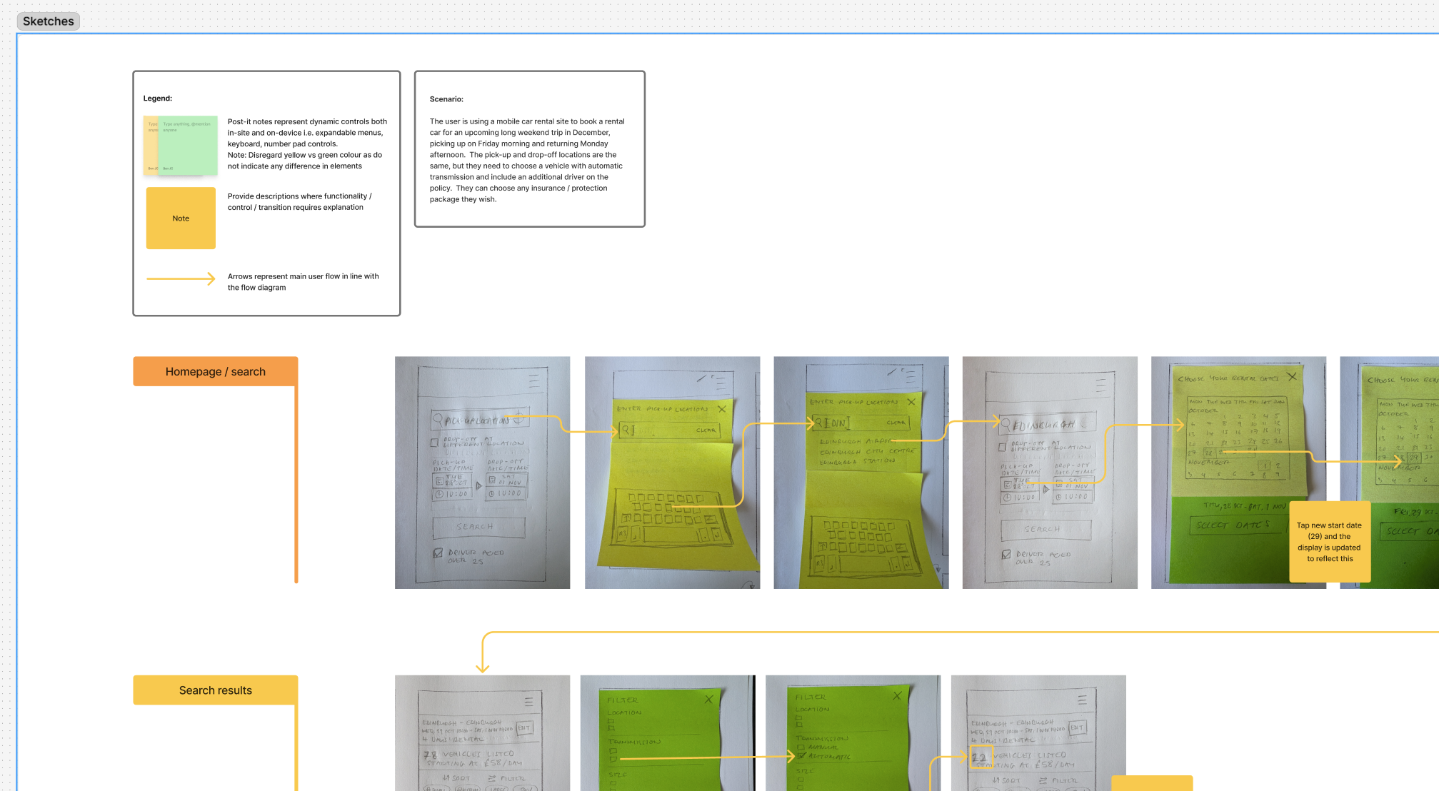 Screen Layout Sketches Figma Board Preview